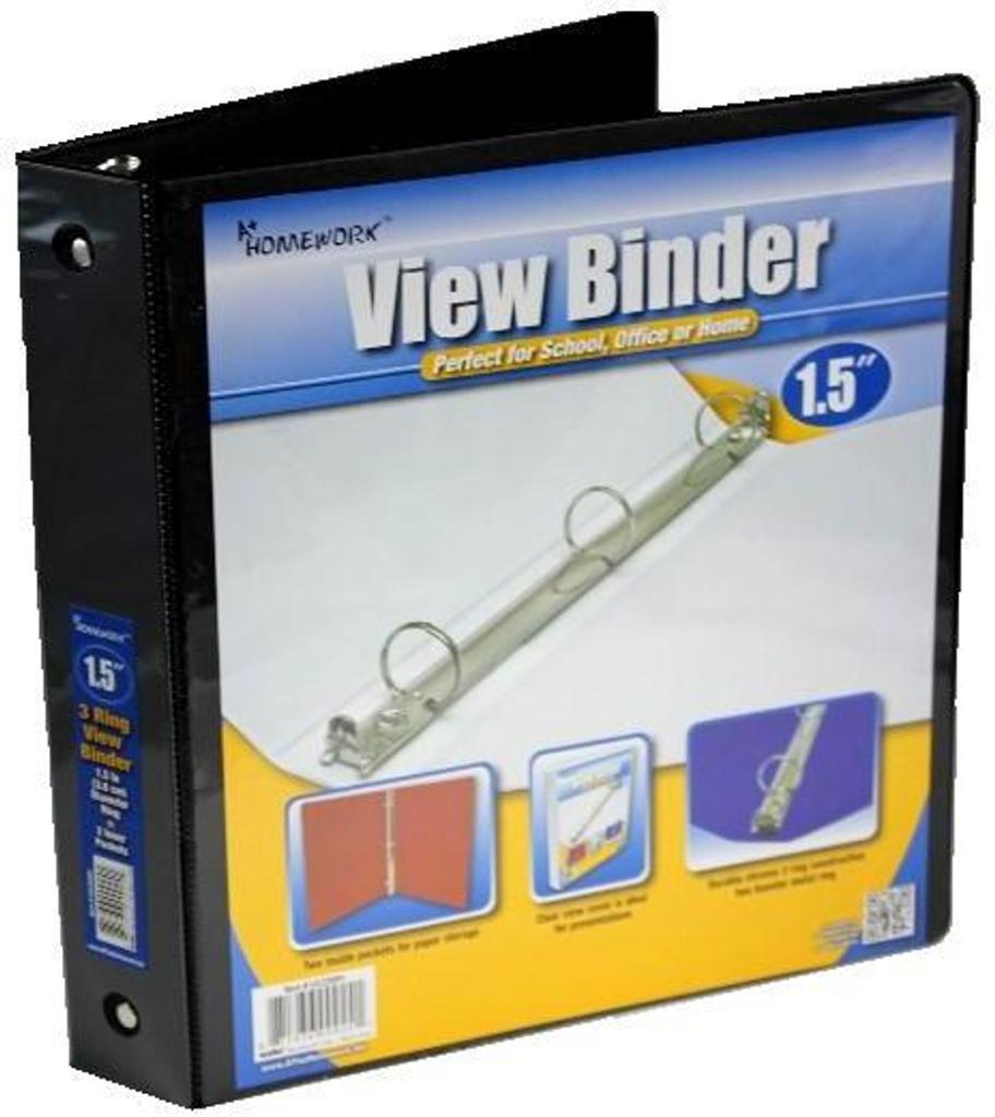 Binder 1", 1.5", 2", 3", 4"