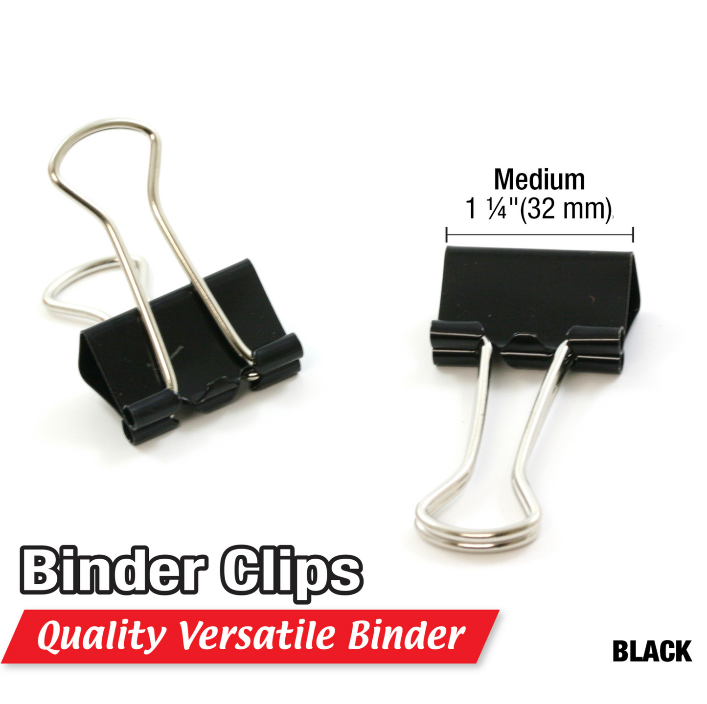 Binder Clips Medium (12 pcs)